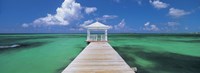 Pier in the sea, Bahamas Fine Art Print