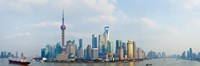 Buildings at the waterfront, Pudong, Huangpu River, Shanghai, China by Panoramic Images - 36" x 12"