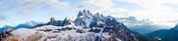 Snow covered mountains, Dolomites, Dolomiti Di Sesto Nature Park, Hochpustertal, Alta Pusteria, South Tyrol, Italy Fine Art Print