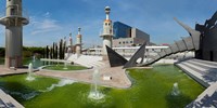Fountains in Spain Industrial Park, Barcelona, Catalonia, Spain Fine Art Print