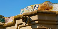 Architectural detail of a building, Park Guell, Barcelona, Catalonia, Spain Fine Art Print