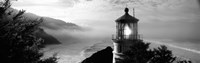 Heceta Head Lighthouse in Black and White, Oregon Fine Art Print