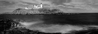 Nubble Lighthouse in black and white, Cape Neddick, Maine Fine Art Print