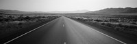 Desert Road, Nevada (black and white) Fine Art Print