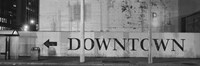 Downtown Sign in black and whitel, San Francisco, California Fine Art Print