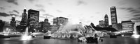 Buckingham Fountain, Grant Park, Chicago, Illinois (black & white) by Panoramic Images - various sizes