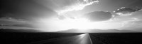 Death Valley National Park at Sunset, California (black & white) Framed Print