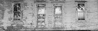 Facade of a Farmhouse, Livingston County, Illinois (black & white) Fine Art Print