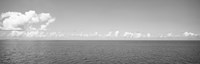 Panoramic view of the ocean, Atlantic Ocean, Bermuda (black and white) Fine Art Print