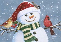 Santa Snowman Fine Art Print