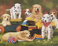 Puppy Play Group Fine Art Print