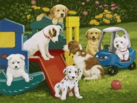 Puppy Playground Fine Art Print