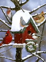 Red Birdhouse Fine Art Print