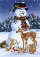 Snowman With Friends by William Vanderdasson - various sizes