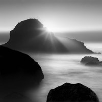 Long sunset at Indian Beach Fine Art Print