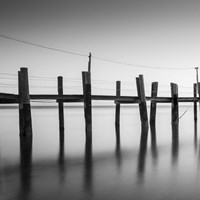 China Camp Pano BW 1 of 3 Fine Art Print