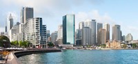 Apartment buildings and skyscrapers at Circular Quay, Sydney, New South Wales, Australia 2012 Fine Art Print