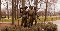 The Three Soldiers bronze statues at The Mall, Washington DC, USA Fine Art Print