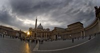 Basilica in the town square at sunset, St. Peter's Basilica, St. Peter's Square, Vatican City Fine Art Print