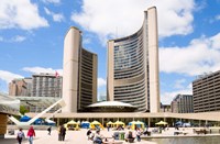 Toronto City Hall, Nathan Phillips Square, Toronto, Ontario, Canada Fine Art Print