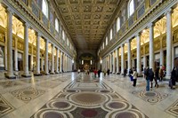 Tourists at a church, Santa Maria Maggiore Church, Rome, Lazio, Italy Fine Art Print