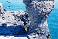 Rock formations, Bruce Peninsula, Georgian Bay, Ontario, Canada Fine Art Print