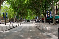 Street scene, Cours Mirabeau, Aix-En-Provence, Bouches-Du-Rhone, Provence-Alpes-Cote d'Azur, France Fine Art Print
