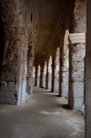 Columns of amphitheater, Arles Amphitheatre, Arles, Bouches-Du-Rhone, Provence-Alpes-Cote d'Azur, France Fine Art Print