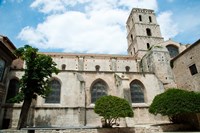 Low angle view of a bell tower, Church Of St. Trophime, Arles, Bouches-Du-Rhone, Provence-Alpes-Cote d'Azur, France Fine Art Print
