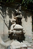 Fountain with the bust of Nostradamus, Rue Carnot, St.-Remy-de-Provence, Bouches-Du-Rhone, Provence-Alpes-Cote d'Azur, France by Panoramic Images - various sizes - $54.99