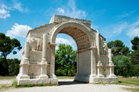 Roman triumphal arch at Glanum, St.-Remy-De-Provence, Bouches-Du-Rhone, Provence-Alpes-Cote d'Azur, France Fine Art Print