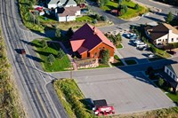 High angle view of buildings in a town, Park City, Utah, USA Fine Art Print