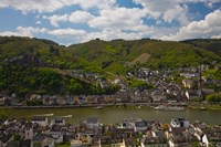 Town at the waterfront, Cochem, Mosel River, Rhineland-Palatinate, Germany Fine Art Print