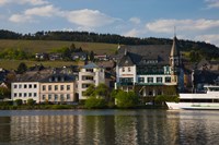 Houses at the waterfront, Traben-Trarbach, Bernkastel-Wittlich, Rhineland-Palatinate, Germany Fine Art Print