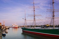 Cap San Diego and Rickmer Rickmers ships at a harbor, Hamburg, Germany Fine Art Print