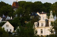 Villas on a hill, Blankenese, Hamburg, Germany Fine Art Print