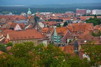 High angle view of buildings in a city, Bamberg, Bavaria, Germany Fine Art Print