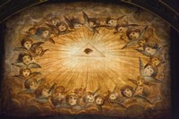 Il Gesu ceiling detail, Church of the Gesu, Rome, Lazio, Italy Fine Art Print