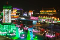 Harbin International Ice and Snow Sculpture Festival, Harbin, Heilungkiang Province, China Fine Art Print