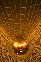 Interiors of Jin Mao Tower looking down to the lobby of the Grand Hyatt hotel, Lujiazui, Pudong, Shanghai, China Fine Art Print