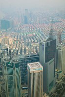 Aerial view of new Pudong district housing, Shanghai, China by Panoramic Images - various sizes