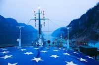 Yangtze River Cruise Ship view at dawn, Yangtze River, Yichang, Hubei Province, China Fine Art Print