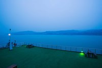Deck of the Yangtze River Cruise Ship at dawn, Yangtze River, Fengdu, Chongqing Province, China Fine Art Print