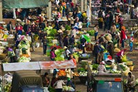 People at a traditional town market, Xizhou, Erhai Hu Lake Area, Yunnan Province, China Fine Art Print