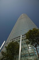 Trees in front of a building, Two International Finance Centre, Central District, Hong Kong Island, Hong Kong Fine Art Print