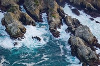 Aerial view of a coast, Point Lobos State Reserve, Monterey County, California, USA Fine Art Print