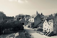 Houses in a village, Brancion, Maconnais, Saone-et-Loire, Burgundy, France Fine Art Print