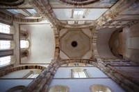 Low angle view of ceiling of an abbey, Cluny Abbey, Maconnais, Saone-et-Loire, Burgundy, France Fine Art Print