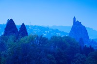 Saint Michel d'Aiguilhe Chapel at Dawn, Aiguilhe, Le Puy-en-Velay, Haute-Loire, Auvergne, France Fine Art Print