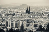 Cityscape with Cathedrale Notre-Dame-de-l'Assomption in the background, Clermont-Ferrand, Auvergne, Puy-de-Dome, France Fine Art Print